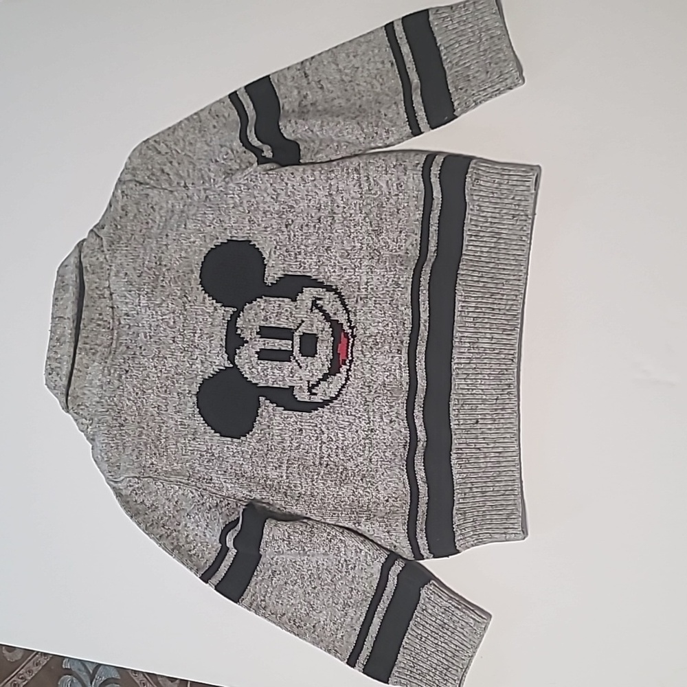 Baby Gap Disney Mickey Mouse Zip-Up Cardigan/Sweater Size 3 Year - Picture 6 of 11